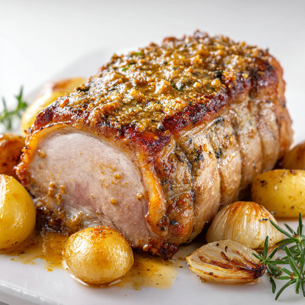 Porc Ultra Fondant à la Moutarde forte.