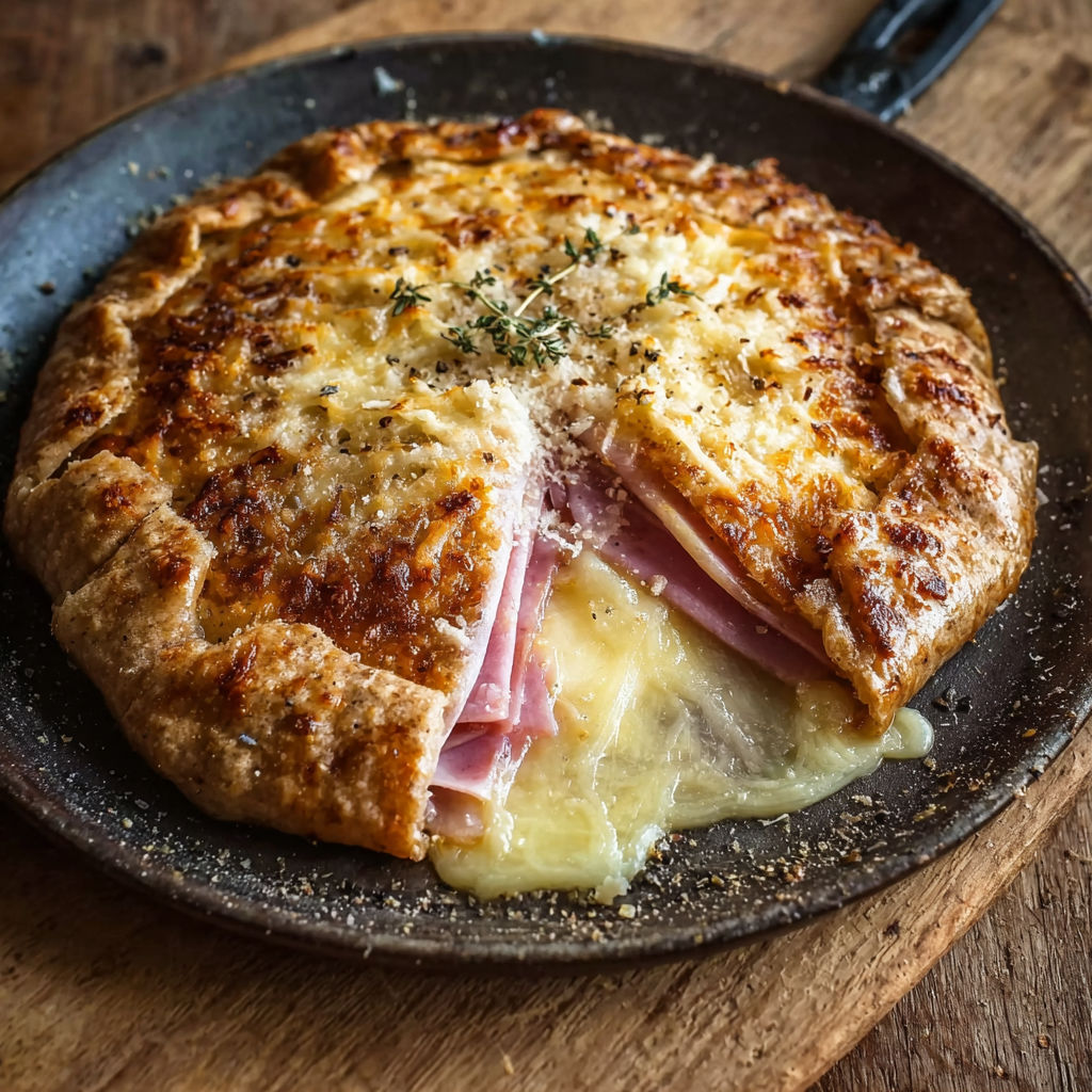 Galette Bretonne Savoureuse, Jambon Doré & Fromage Coulant.
