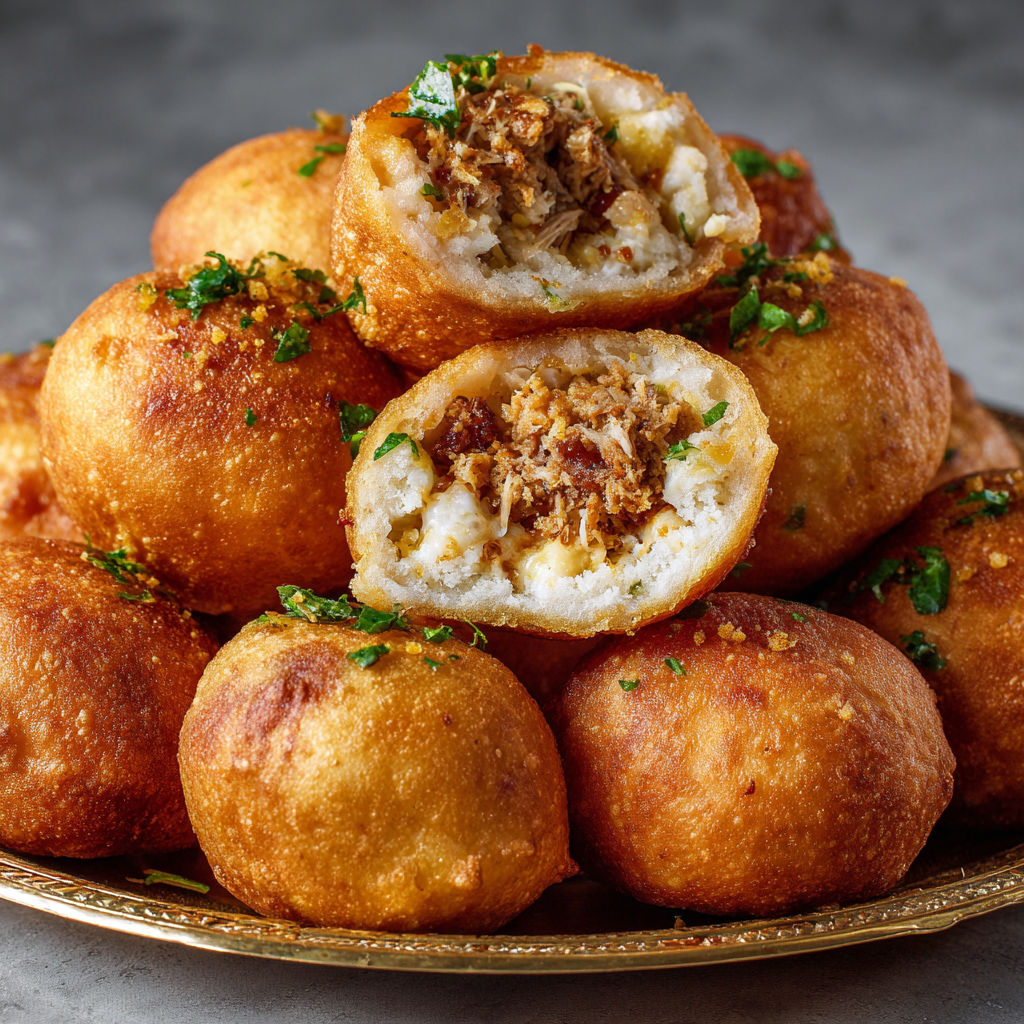 Beignets salés fourrés ultra moelleux, dorés et irrésistibles.