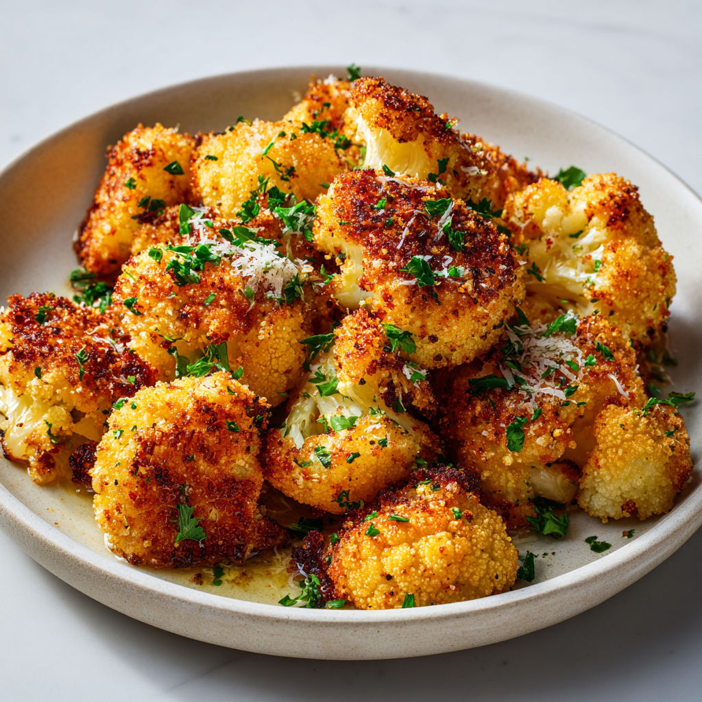 Chou-fleur Parfumé & Croustillant au Parmesan.