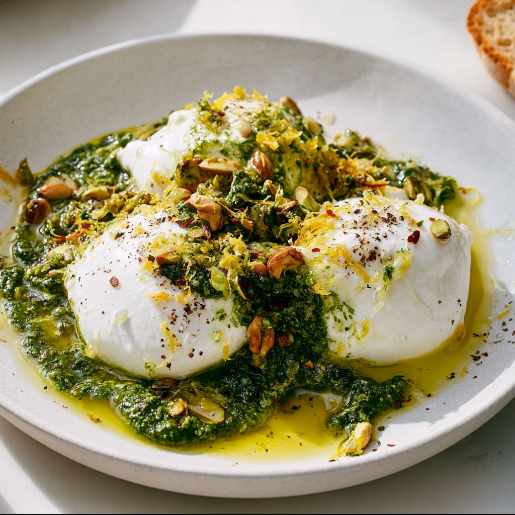 Burrata d’hiver en un clin d’œil, seulement trois ingrédients pour un plat sans cuisson.