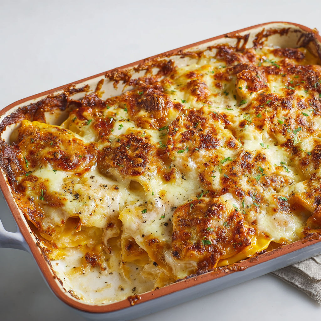 Gratin de ravioles au comté, ultra fondant, préparation express en 5 ingrédients.