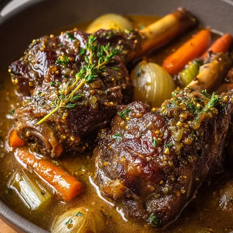 Morceaux d'agneau tendres accompagnés de sauce moutarde, un plaisir culinaire.