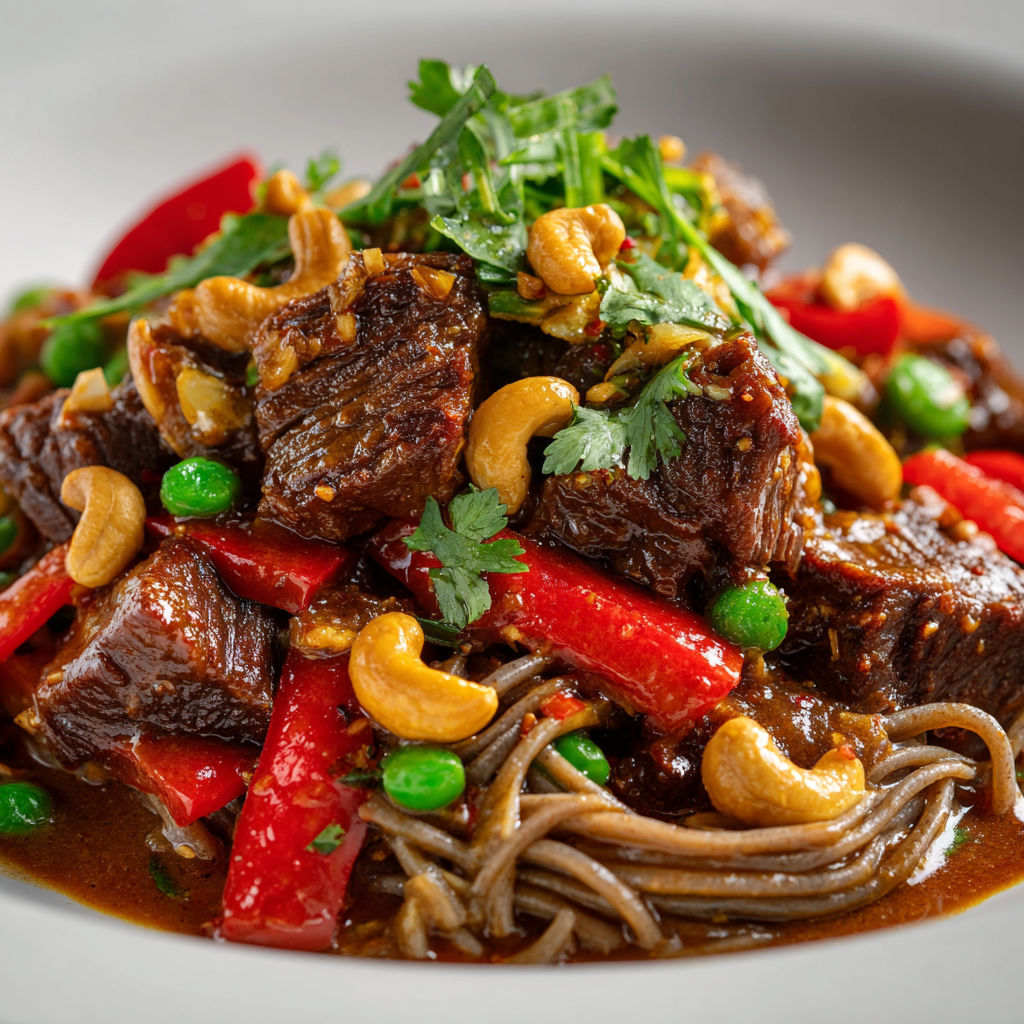 Un délicieux boeuf tendre au tamari et à l'érable.