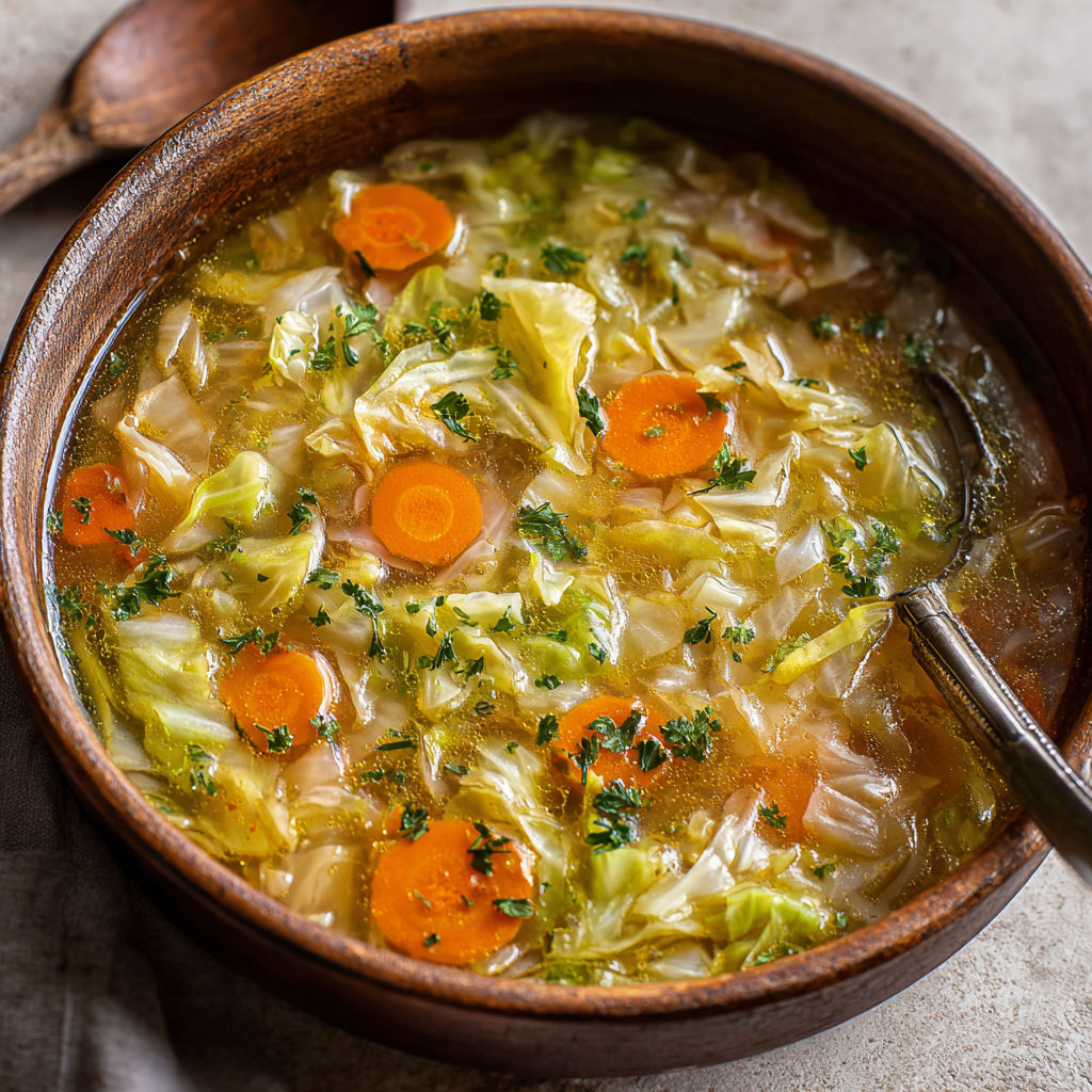 Un bol de soupe fumante avec des morceaux de carottes et de légumes, prêt à être savouré.