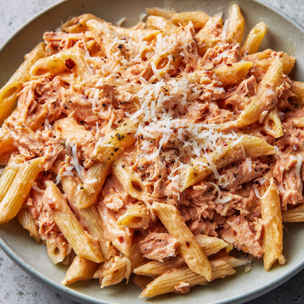Pâtes au Thon crémeuses à l’Emmental.