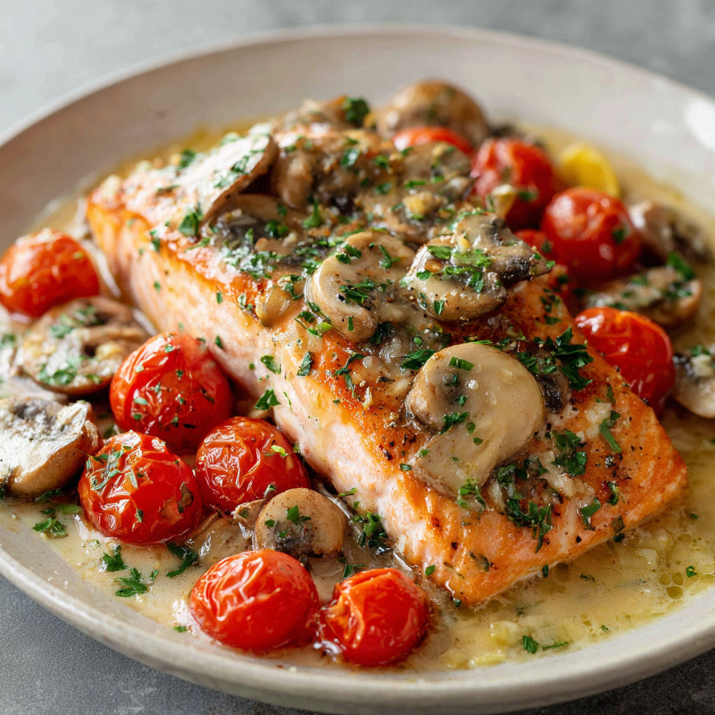 Saumon en Papillote, Légumes Croquants et Herbes du Jardin.