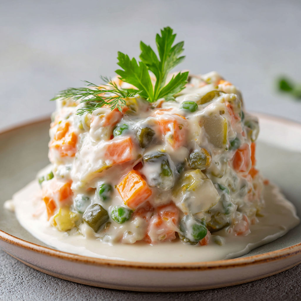 Salade de Légumes Maison au Goût Crémeux.