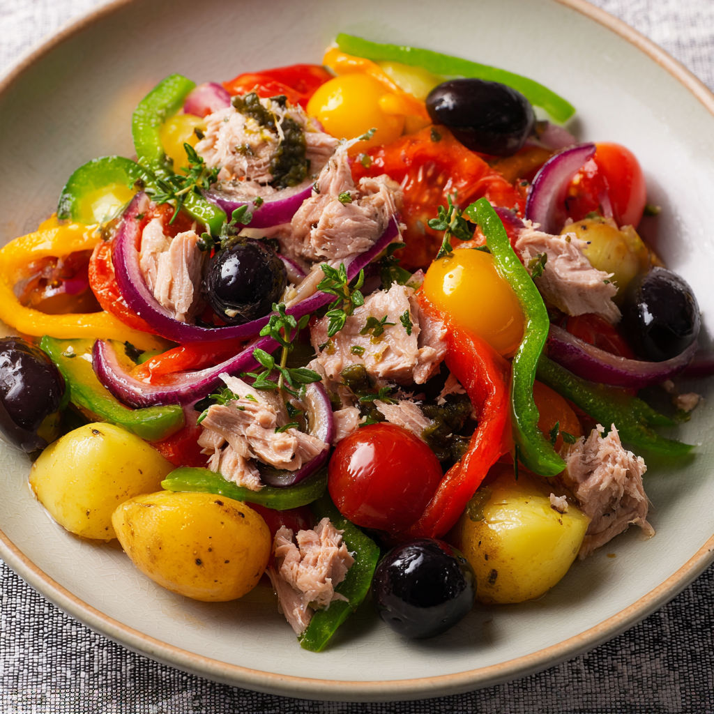 Salade niçoise pleine de couleurs signée Philippe Etchebest.