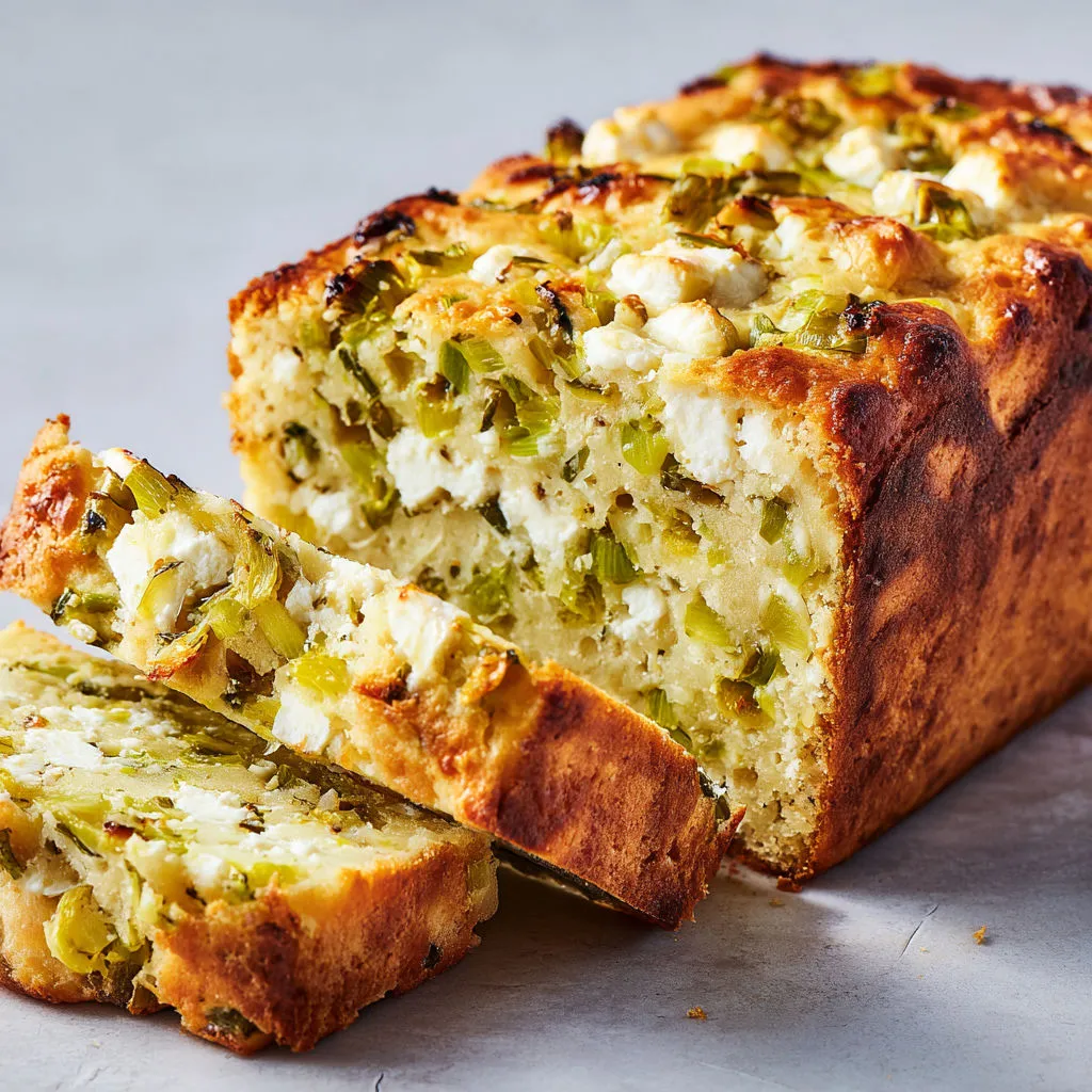 Cake moelleux poireaux-feta, astuce zéro déchet ultra gourmande.