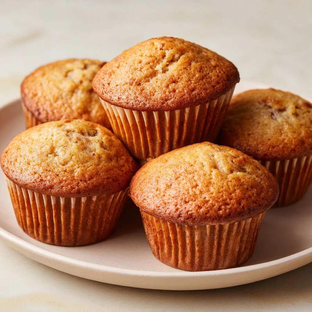 Muffins banane tout doux, parfaits à grignoter.