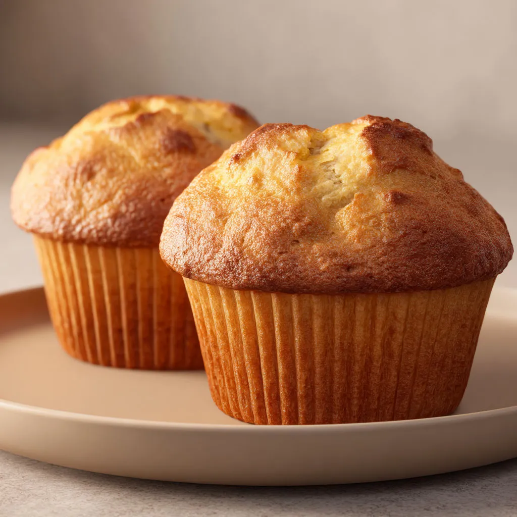 Muffins banane simples et rapides à faire.