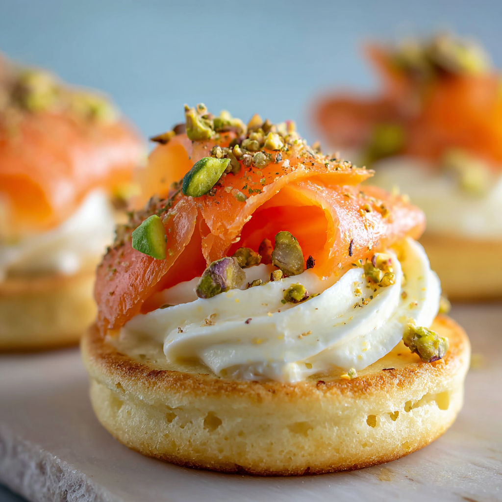Blinis garnis au saumon fumé et crème citronnée, tout en élégance et très faciles.