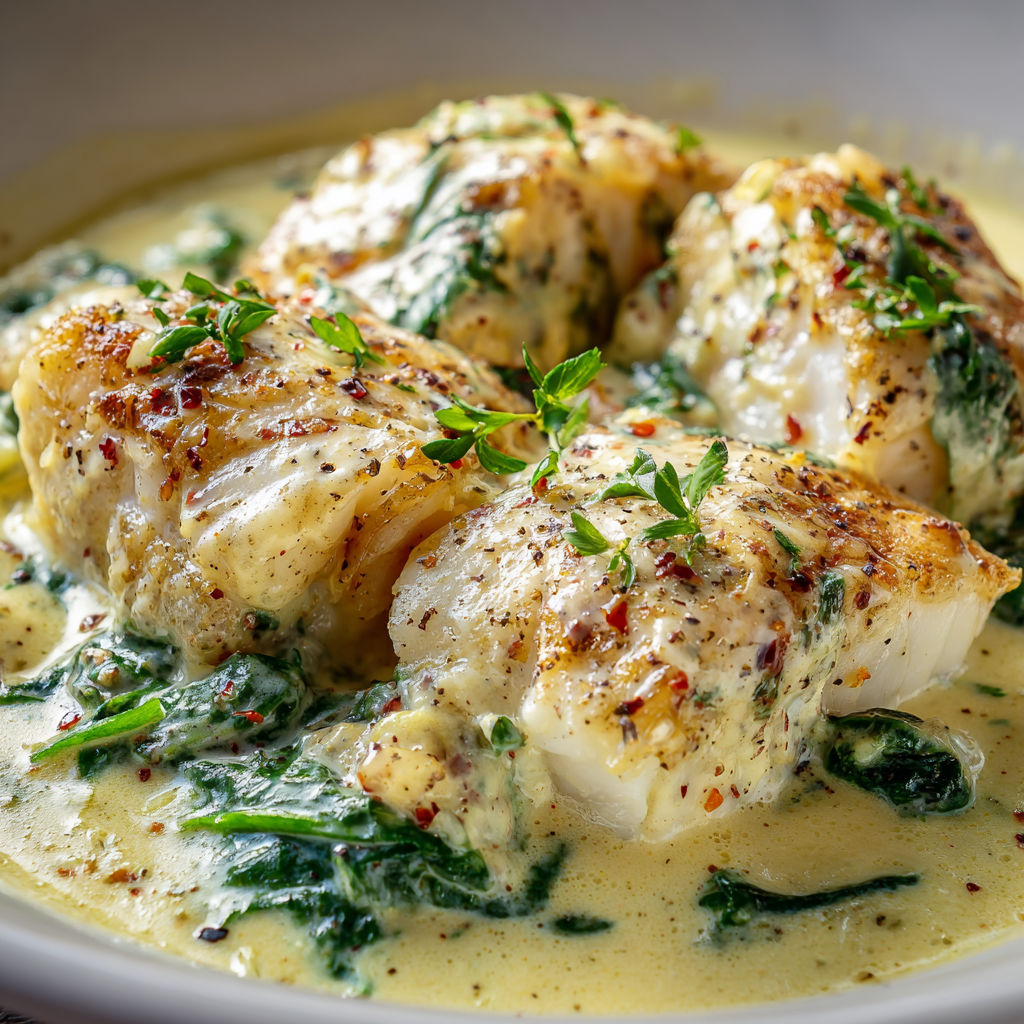 Cabillaud fondant aux épinards, un plat plein de saveurs et facile à préparer.