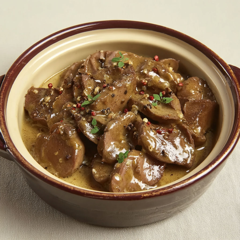Rognons de veau à la moutarde tout crémeux façon bistrot.
