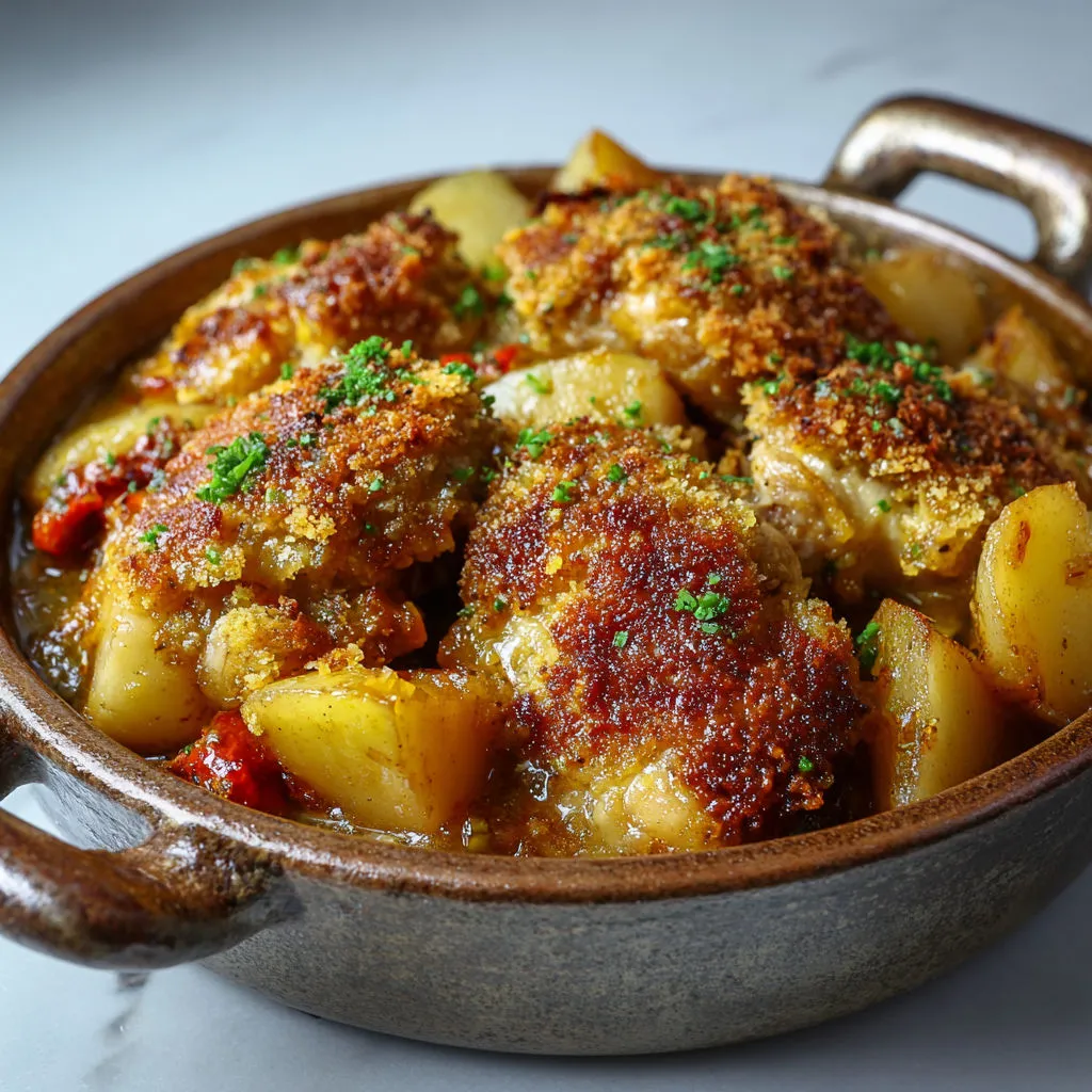 Volaille dorée façon chef, bien croustillante, relevée juste ce qu’il faut.