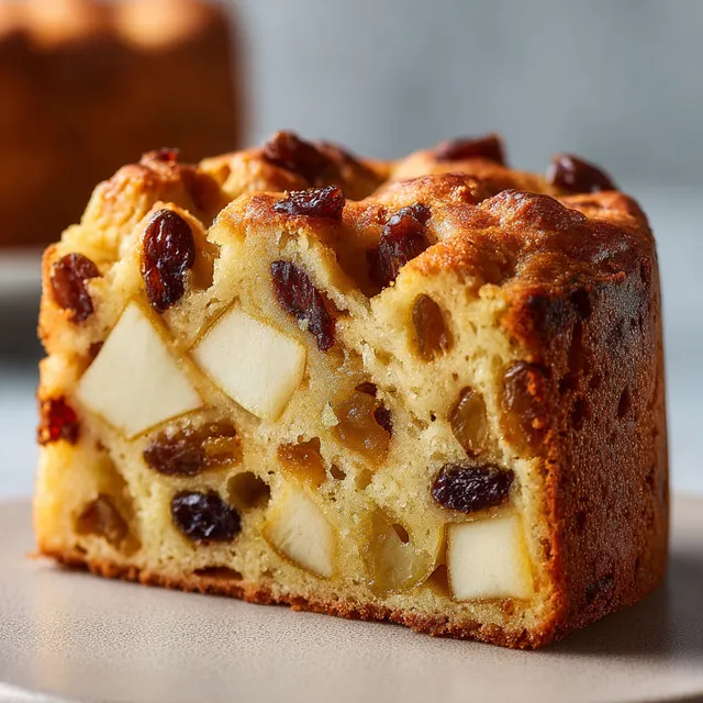 Gâteau simple et moelleux aux pommes, poires et raisins frais, aux saveurs naturelles et généreuses