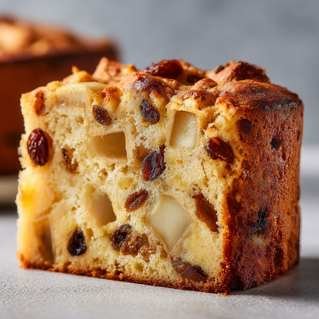 Cake aux pommes poires raisins maison, super tendre et doux naturellement.