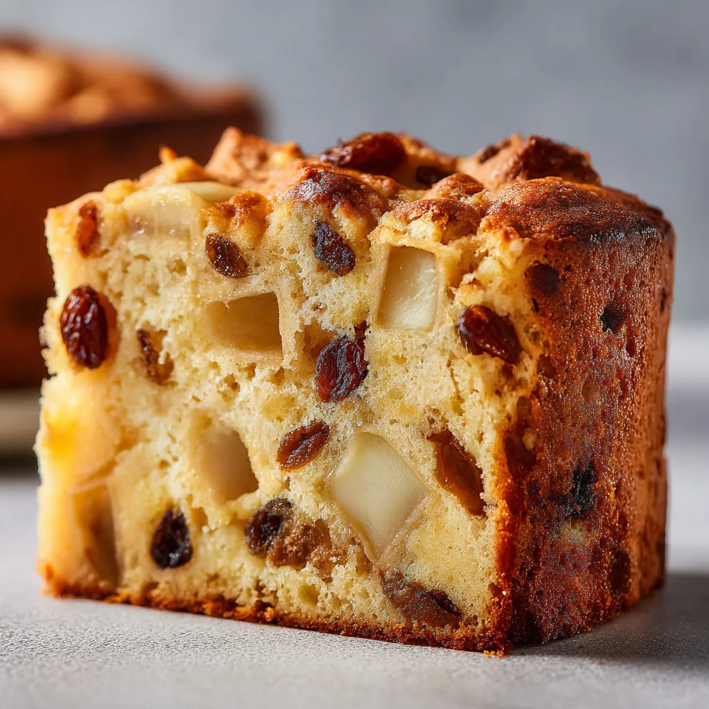 Cake aux pommes poires raisins maison, super tendre et doux naturellement.