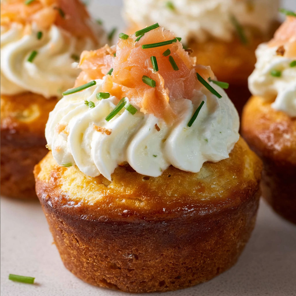 Petits cupcakes salés au saumon fumé et asperges, tendres et stylés pour un bel apéro.