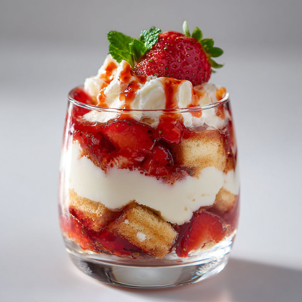 Verrines fraises mascarpone au balsamique, fraîcheur sucrée et touche raffinée.