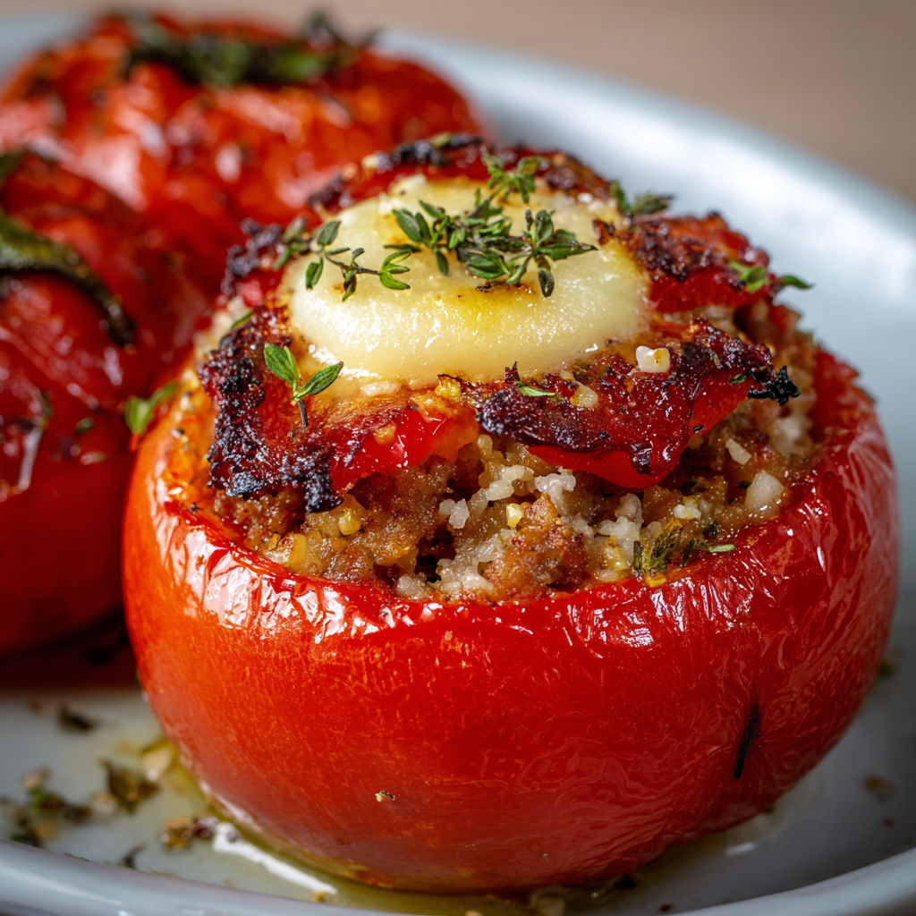 Tomates farcies maison simplissimes et gourmandes.