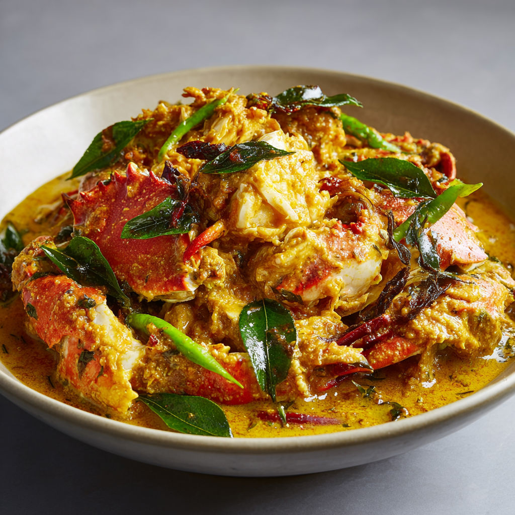 Curry de crabe et noix de coco, crémeux et plein de parfums avec juste ce qu’il faut d’épices