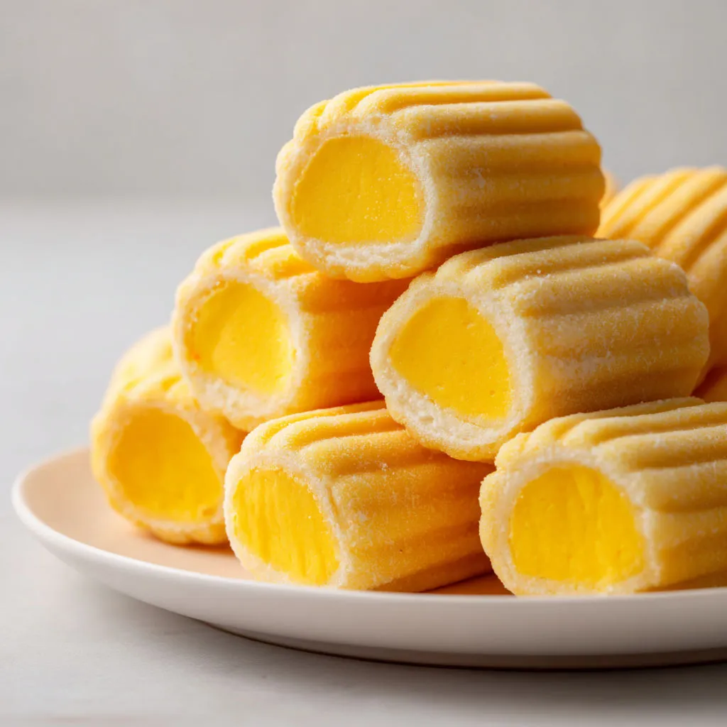 Pâtisserie espagnole traditionnelle à base d’amande, fourrée à une crème onctueuse jaune d’œuf.
