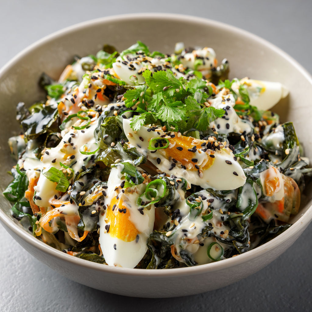 Plat frais avec carottes râpées germes de soja coriandre et une vinaigrette parfumée au sésame et soja