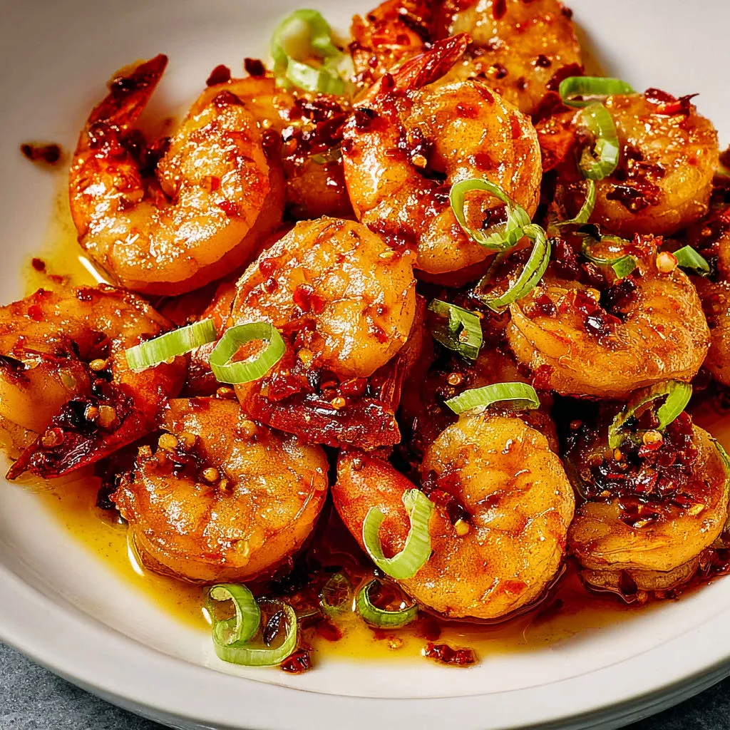 Crevettes poêlées super relevées au chili croustillant, prêtes en un rien de temps.