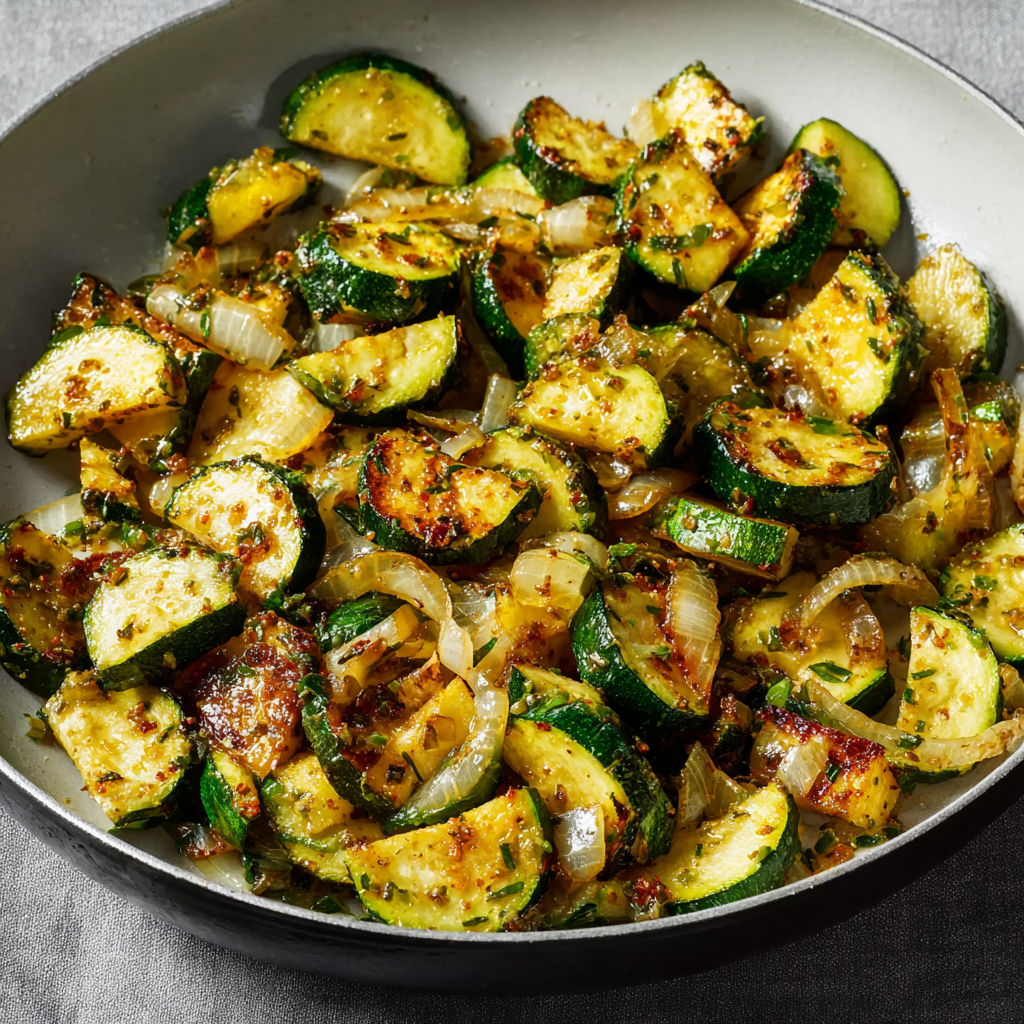 Courgettes et légumes prêts à sauter à la poêle.