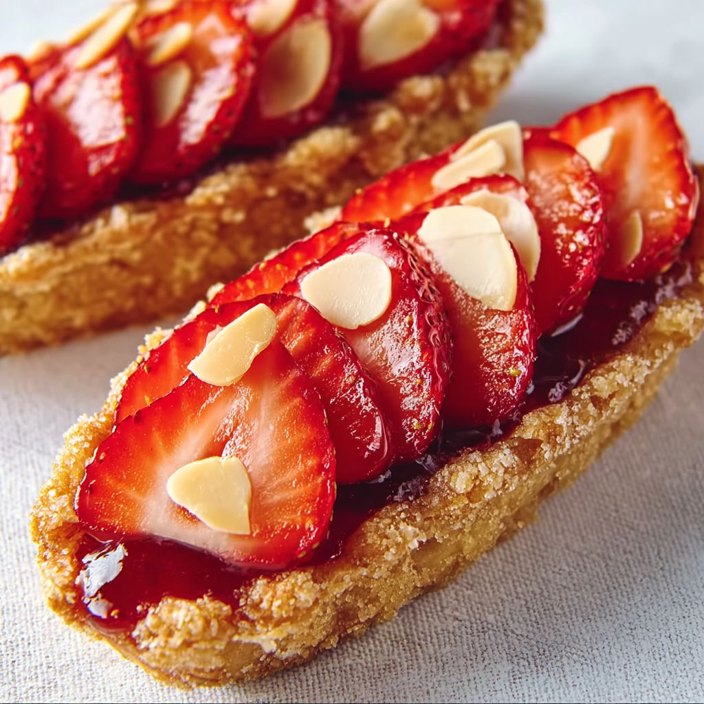 Barquettes croustillantes aux fraises, une douceur estivale pleine de saveurs.