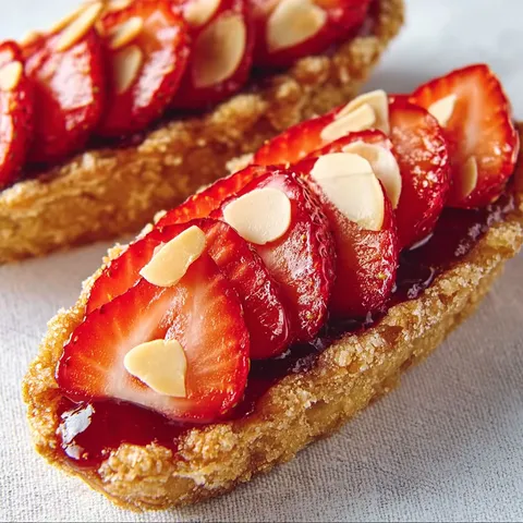 Barquettes croustillantes aux fraises, une douceur estivale pleine de saveurs.