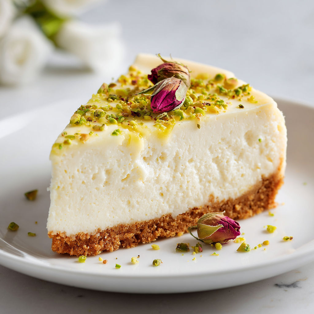 Gâteau frais sans cuisson citron vert, biscuits épicés et pistaches croquantes.