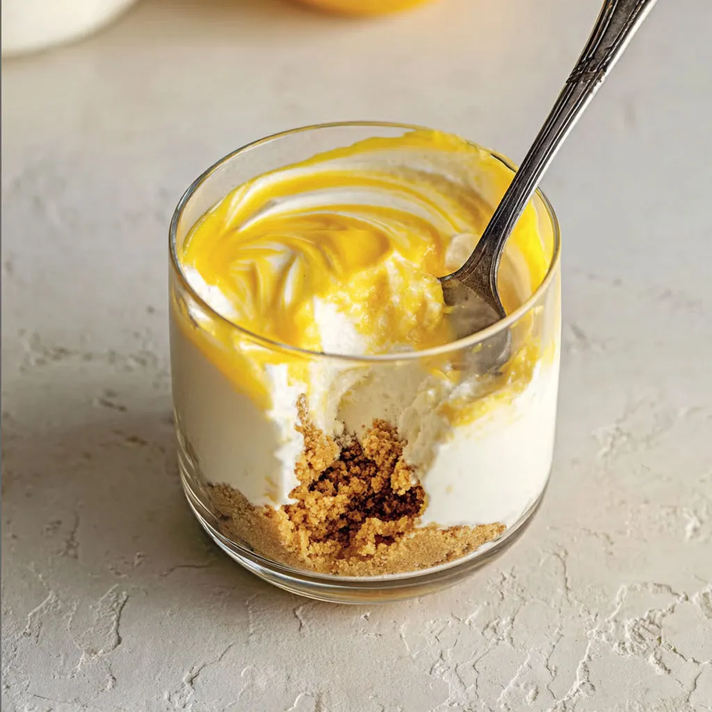 Verrines légères citron et crème aérienne.