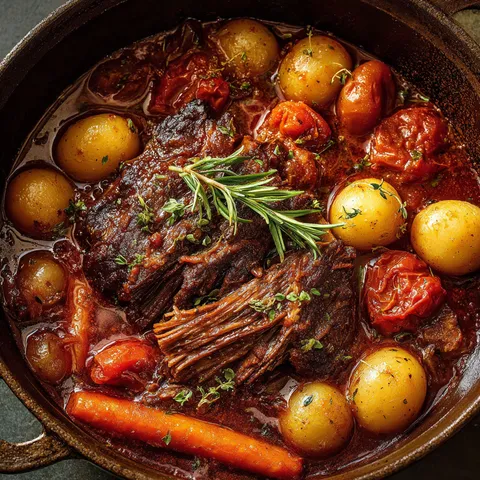 Un plat de boeuf braisé inspiré d'Italie.
