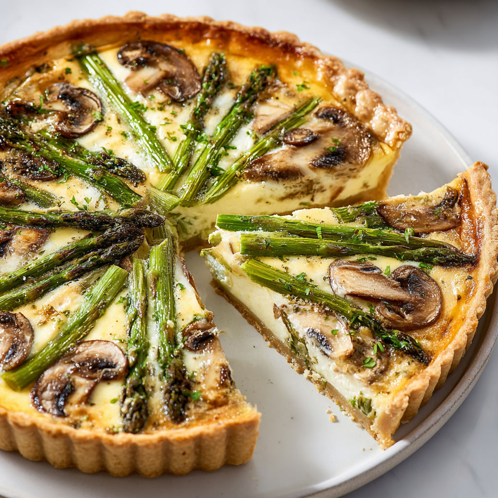 Quiche asperges champignons prête à manger