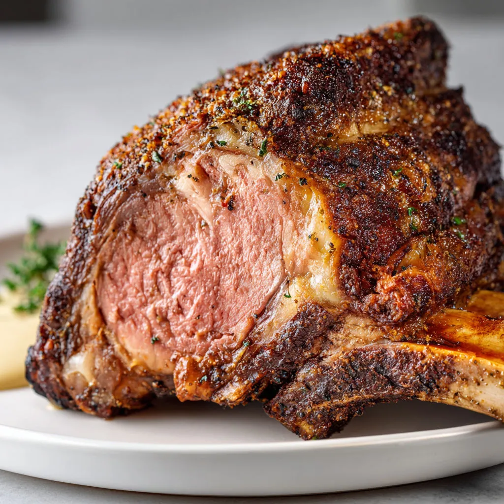 Une délicieuse côte de boeuf servie sur un plateau, prête à être dégustée.