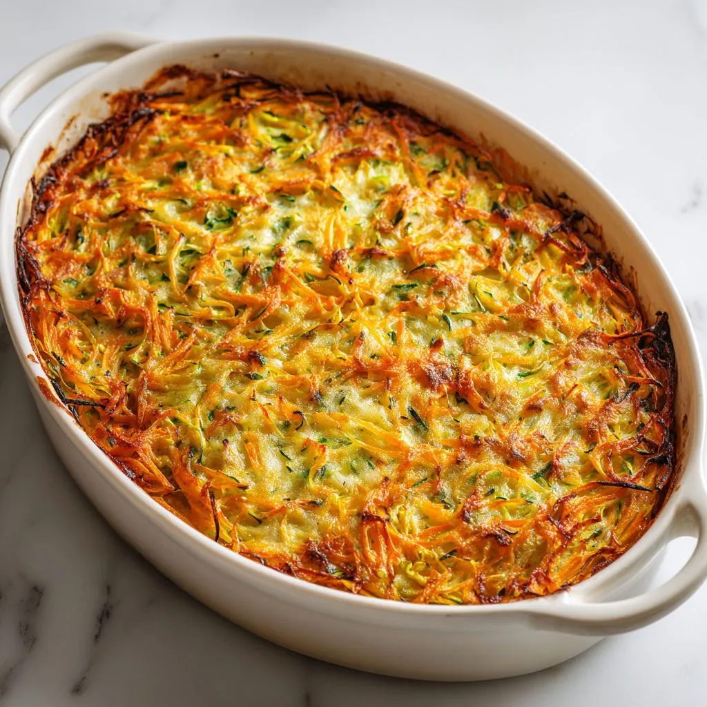 Plat comfort avec carottes courgettes, épices douces et oignons fondus.