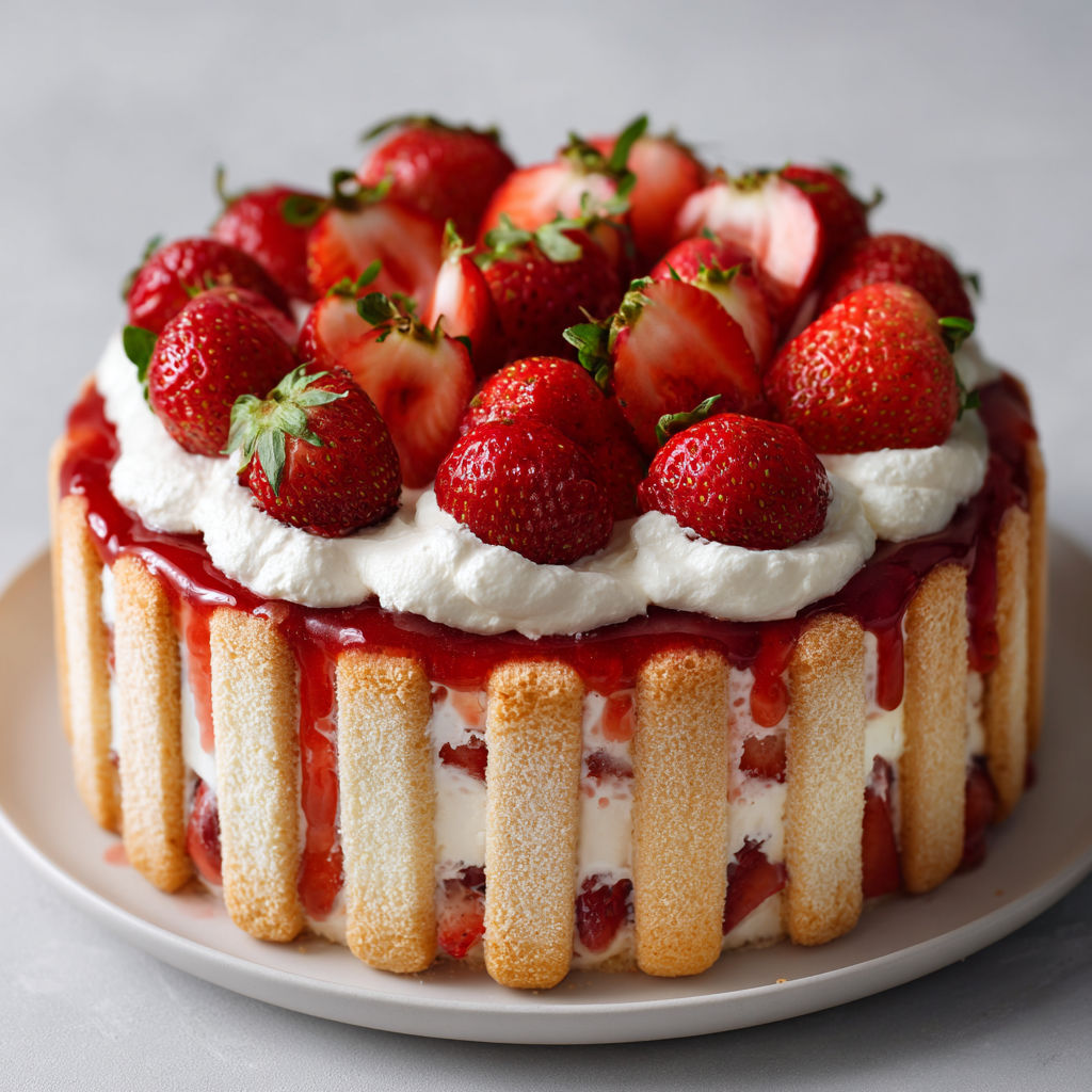 Dessert ultra gourmand à la fraise sans cuisson crème mascarpone et biscuits cuillère moelleux.