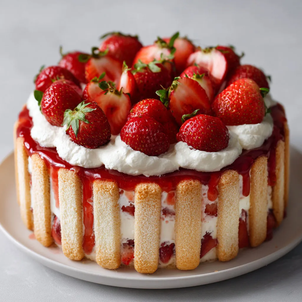 Dessert ultra gourmand à la fraise sans cuisson crème mascarpone et biscuits cuillère moelleux.