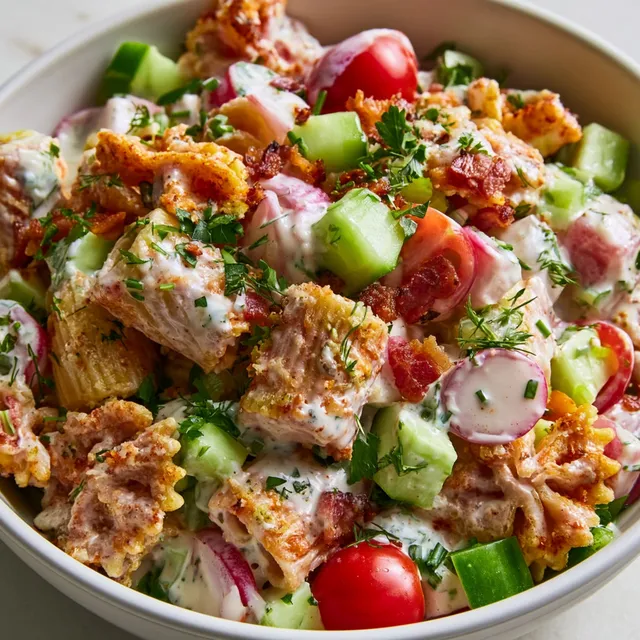 Un bol rempli de pâtes croustillantes avec du parmesan.