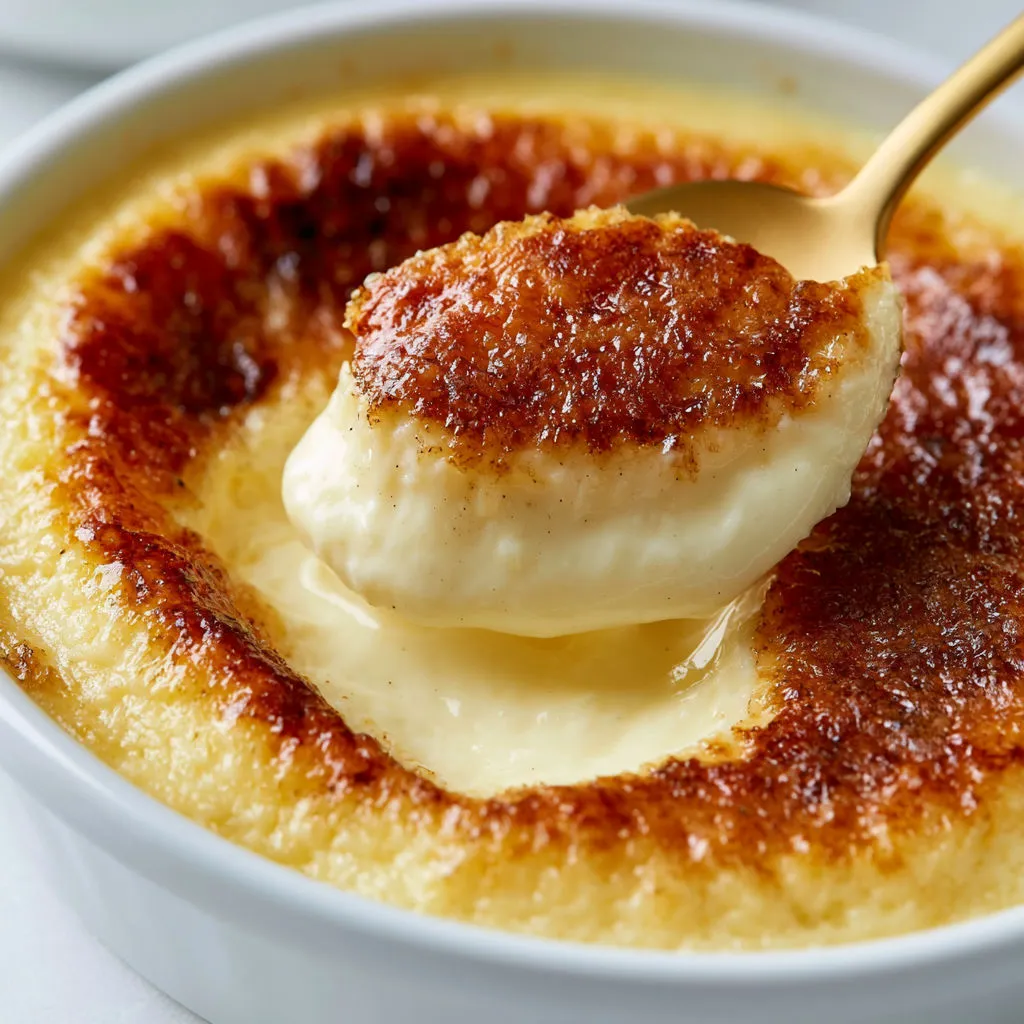Délicieuse crème œufs et vanille.
