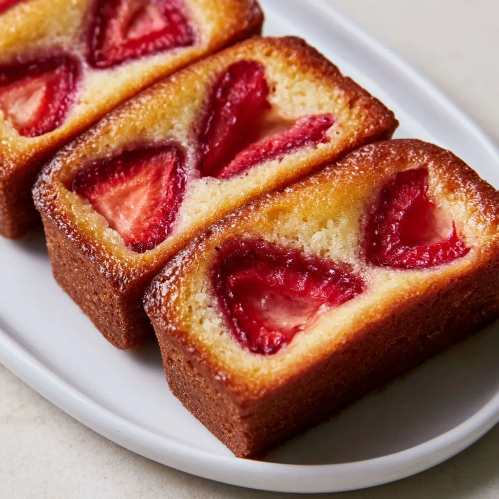 Financiers aux Fraises fondants et aériens.