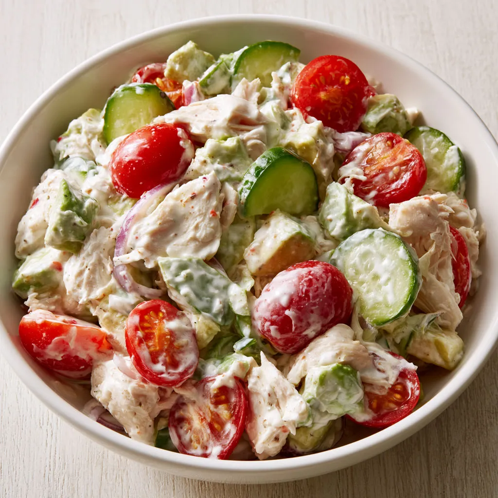 Fraîcheur Poulet Avocat et Concombre, tout léger et gourmand.