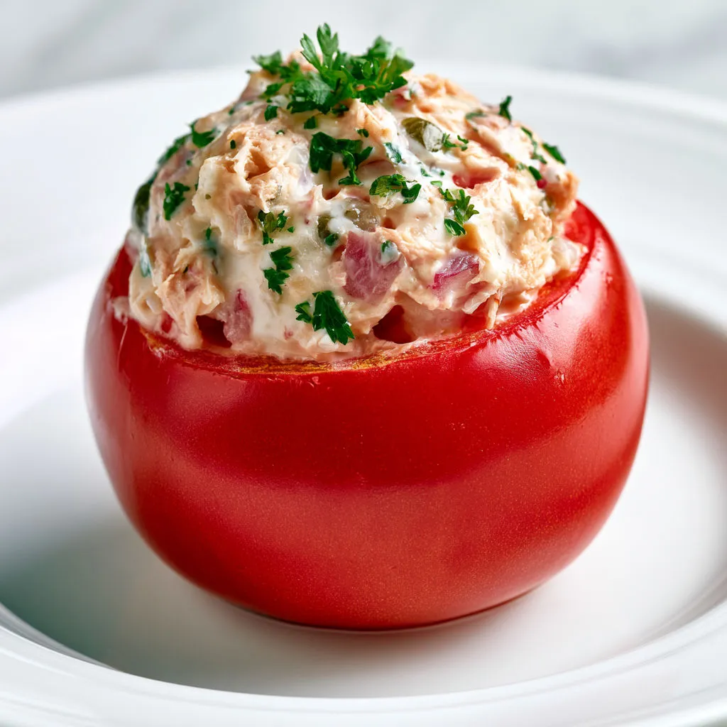 Tomates au Thon Fondant, Citron et Câpres Bien Fraîches.