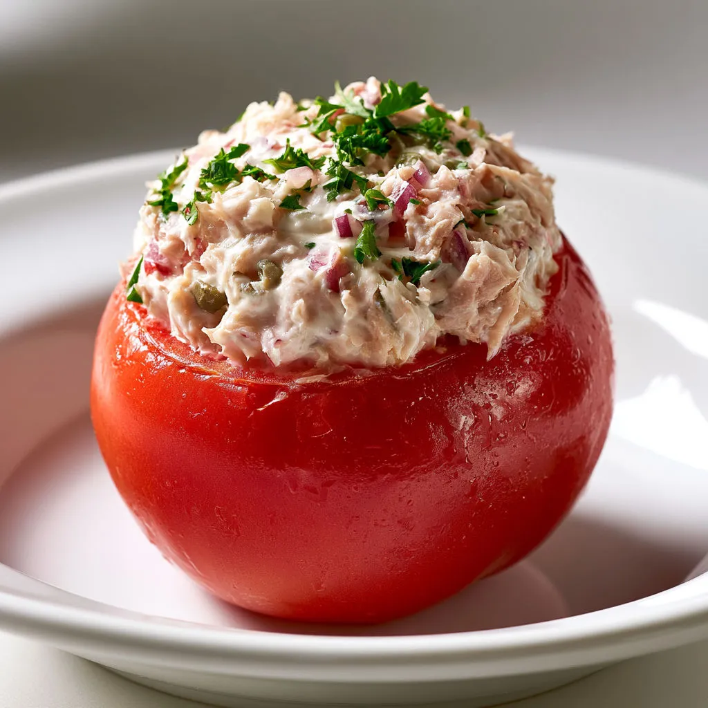 Entrée Ultra-Fraîche Tomates Thon et Mayo Maison.