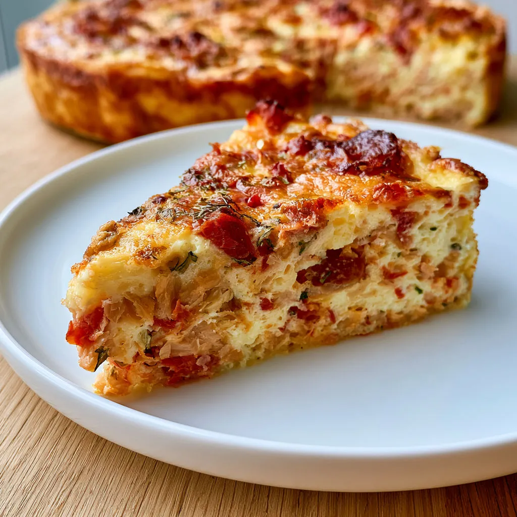 Flan Délicat Thon Tomate & Oignons Fondants.