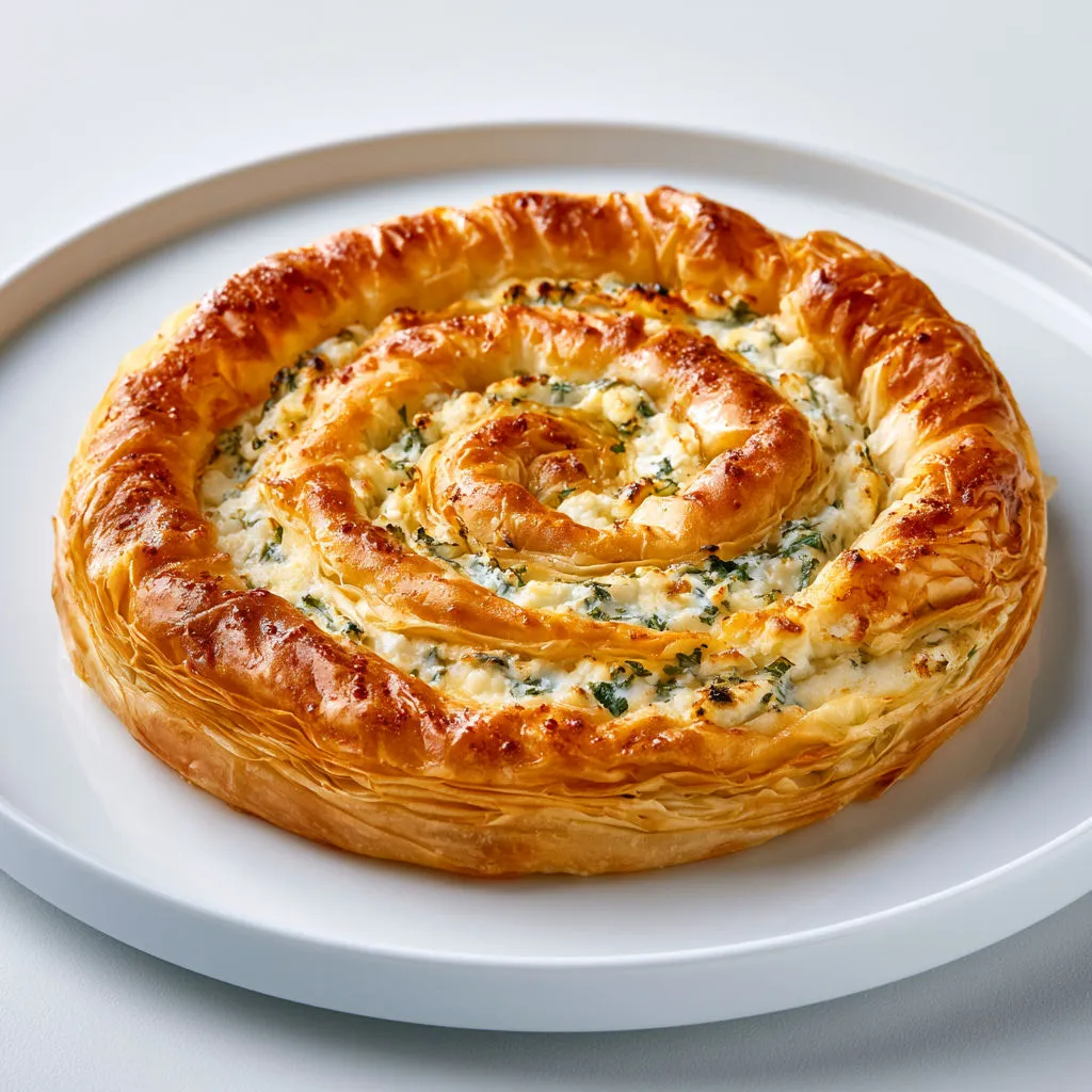 Spirale filo des Balkans à la feta et persil.