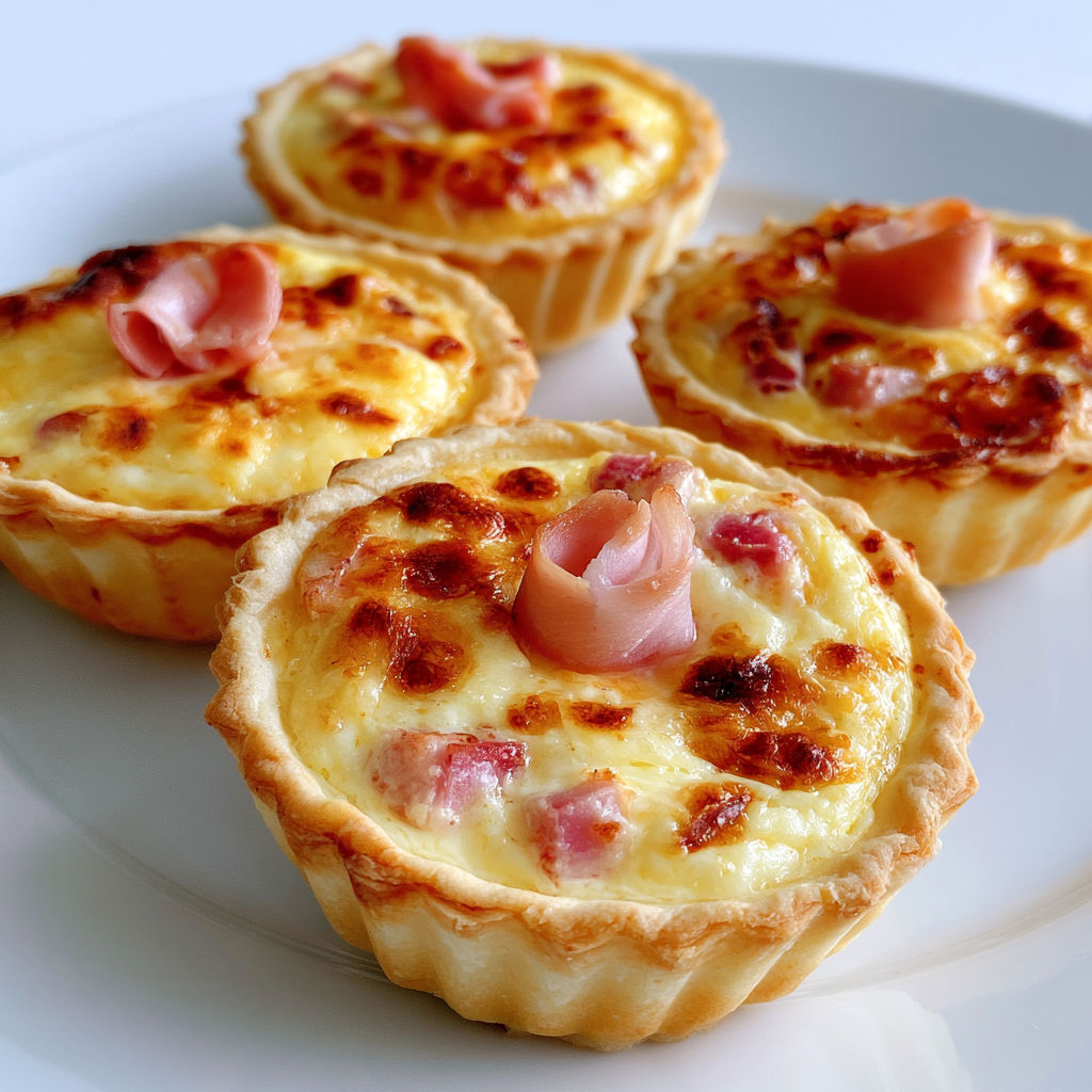 Mini Cakes au Jambon et Fromage fondant.